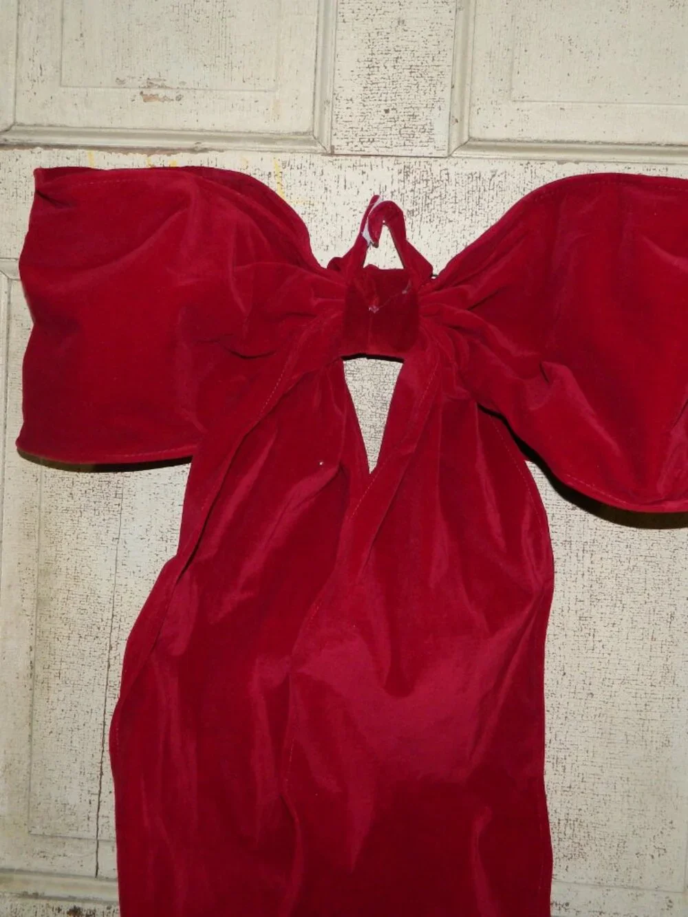 POTTERY BARN Oversized Bow Tree Topper-Red-OPEN BOX
